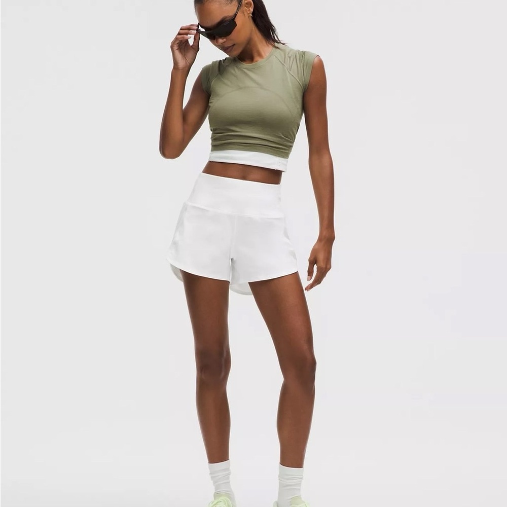 Lululemon Athletica White Athletic Shorts